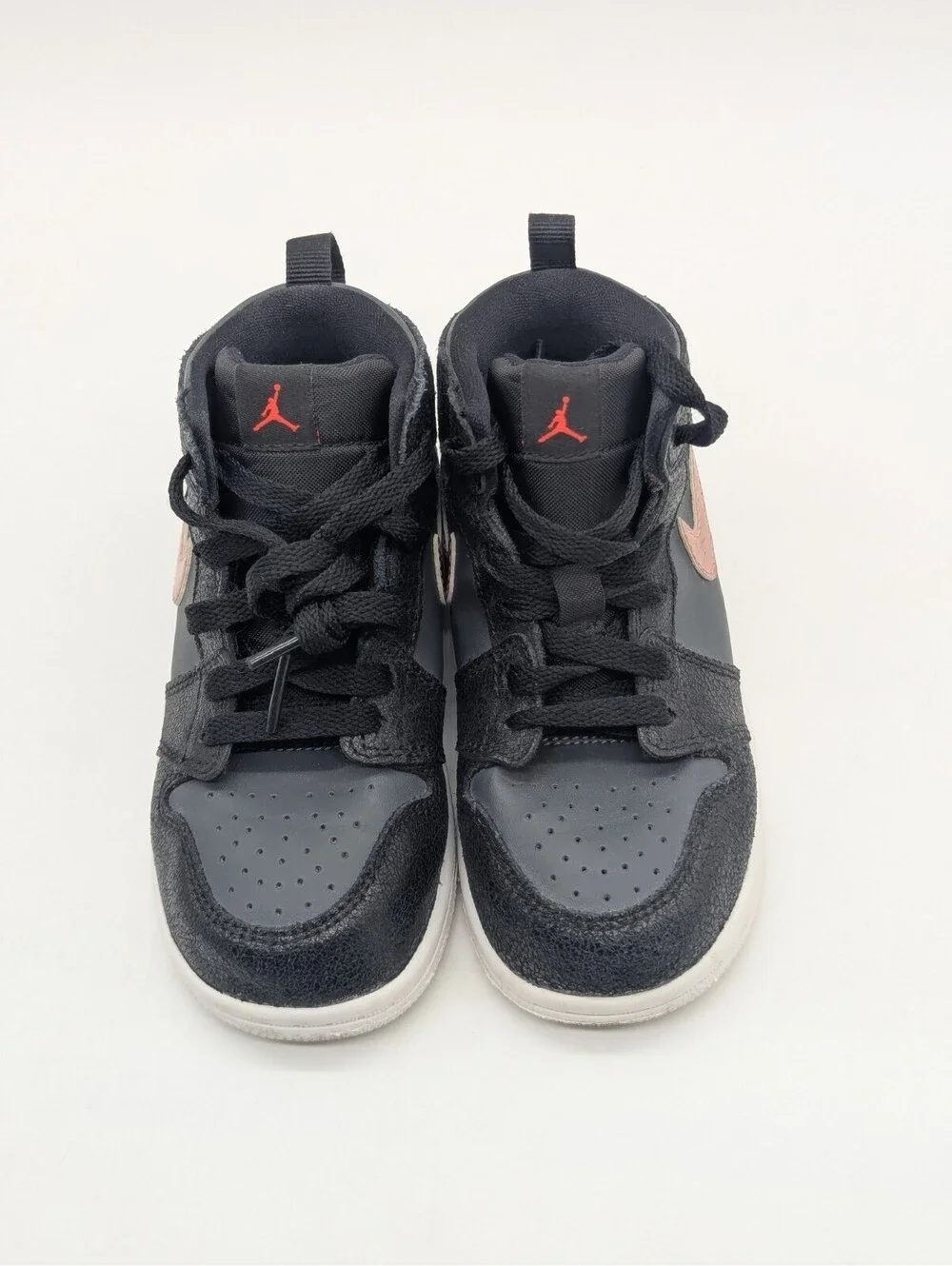 Nike Jordan 1 High BT Black Metallic Rose Gold Kids Toddler Size 8C 705304-006